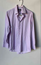 Load image into Gallery viewer, Hugo Boss Mens Purple Cotton Long Sleeve Regular Fit Dress Shirt Size 15 34/35
