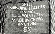 Load image into Gallery viewer, Navarre Leather Company Mens Black Sleeveless Front Snap Biker Vest Size 5X
