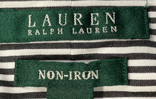 Load image into Gallery viewer, Lauren Ralph Lauren Womens Black White Striped Non-Iron Button-Up Shirt Size XS
