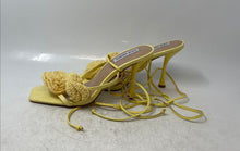 Load image into Gallery viewer, Steve Madden Womens Rosalita Yellow Open Toe Ankle Tie Strappy Sandals Size 9.5M
