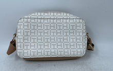 Load image into Gallery viewer, Tommy Hilfiger Womens White Beige Monogram Print Inner Pockets Crossbody Bag
