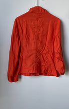 Load image into Gallery viewer, Chico's Womens Orange Roll Tab Sleeve Pockets Front Zipper Jacket Size 1
