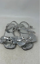 Load image into Gallery viewer, Zara Girls Silver-Tone Bow Open Toe Ankle Strap Sandals Size EUR 35
