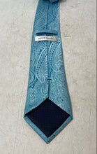 Load image into Gallery viewer, Pierre Cardin Mens Light Turquoise Paisley Print Adjustable Formal Designer Tie
