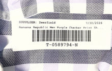 Load image into Gallery viewer, Banana Republic Mens Purple Checkered Print Long Sleeve Dress Shirt Size L
