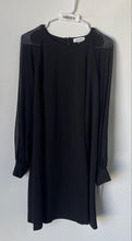 Load image into Gallery viewer, Calvin Klein Womens Black Long Sleeve Round Neck A-Line Dress Size 14 With Tag
