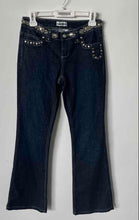 Load image into Gallery viewer, Cache Womens Dark Blue Denim Medium Wash Regular Fit Bootcut Leg Jeans Size 2
