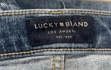 Load image into Gallery viewer, Lucky Brand Womens Blue Medium Dark Wash Button-Fly Skinny Leg Jeans Size 0/25
