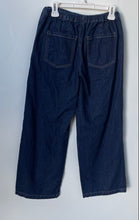 Load image into Gallery viewer, Zara Womens Blue Denim Medium Wash Drawstring Waist Wide-Leg Jeans Size M
