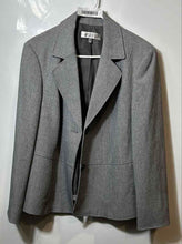 Load image into Gallery viewer, Kasper Womens Gray Notch Lapel Single-Breasted Two-Button Blazer Jacket Size 16W
