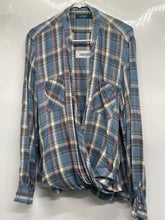 Load image into Gallery viewer, Lauren Ralph Lauren Womens Multicolor Plaid Crossover Surplice Blouse Top Sz XL
