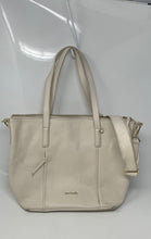 Load image into Gallery viewer, Vera Bradley Womens Charlie Ivory Leather Detachable Strap Shoulder Tote Bag
