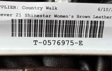Load image into Gallery viewer, Forever 21 Shinestar Womens Brown Leather Flare Leg Pants Size Medium
