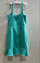 Load image into Gallery viewer, French Connection Womens Green Sleeveless Square Neck Frill Hem Mini Dress Sz 4
