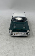Load image into Gallery viewer, Vintage 1957 Chevrolet Bel Air Diecast Green And White Classic Model Car
