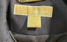 Load image into Gallery viewer, Michael Kors Womens Blue Long Sleeve Collared Button Front Cropped Jacket Size 4
