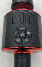 Load image into Gallery viewer, Masingo Black Red Handheld Wireless Controls LED Karaoke Microphone
