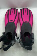 Load image into Gallery viewer, Mares Avanti Quattro Pink Black Open Heel Bungee Scuba Diving Fins Size Small
