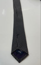 Load image into Gallery viewer, Polo By Ralph Lauren Mens Black White Printed Bar Track Adjustable Pointed Tie
