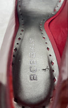 Load image into Gallery viewer, BCBGirls Womens Red Patent Leather Peep Toe Slip-On Pump Heels Size 7 B
