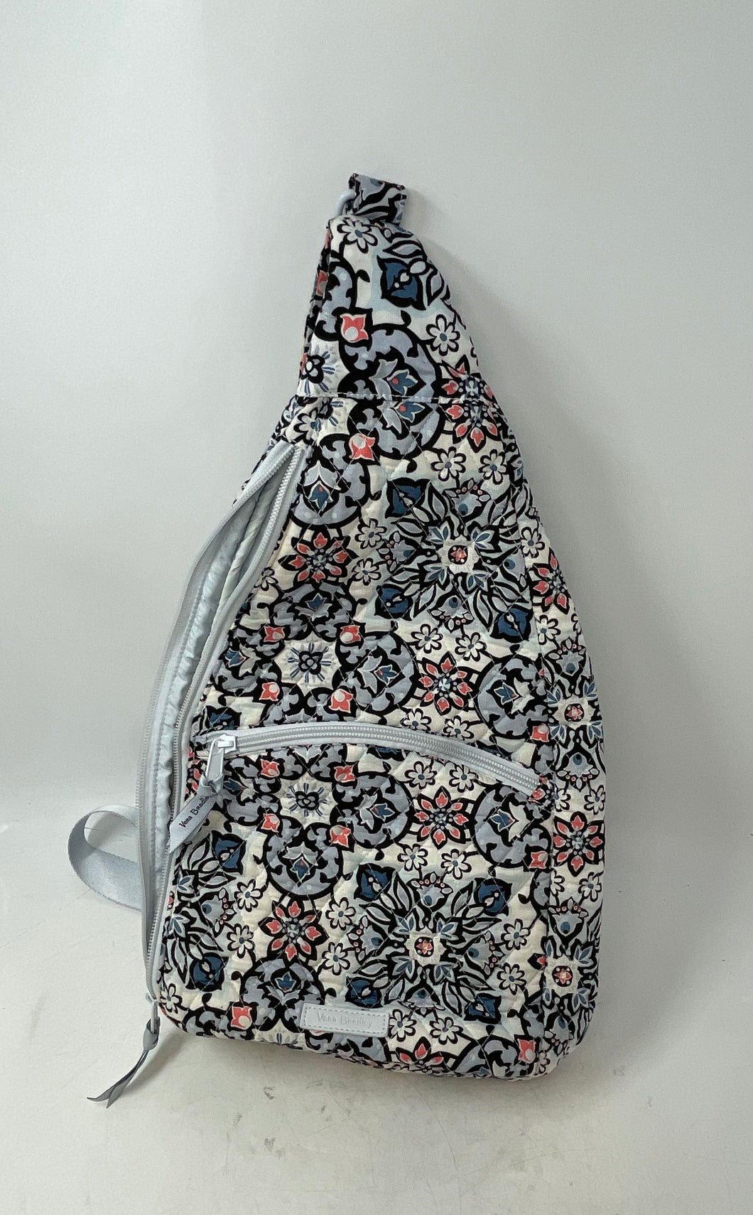 Vera Bradley Womens Multicolor Floral Adjustable Strap Inner Pockets Sling Bag