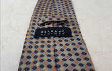 Load image into Gallery viewer, Bergamo New York Mens Multicolor Geometric Diamond Keeper Loop Pointed Tie
