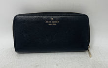Load image into Gallery viewer, Kate Spade New York Womens Leila Black Leather Continental Zip-Around Wallet
