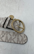 Load image into Gallery viewer, Michael Kors Womens 551802 Beige Signature Print Adjustable Waist Belt Size L
