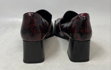 Load image into Gallery viewer, TDD Vogue Womens Classy Burgundy Patent Leather Block Loafer Pump Heels Size 8
