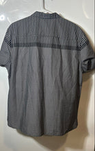 Load image into Gallery viewer, Perry Ellis Mens Black White Triangle Print Short Sleeve Button-Up Shirt Size XL
