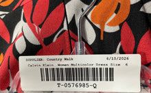 Load image into Gallery viewer, Calvin Klein Womens Multicolor Leaf Print Midi Fit &amp; Flare Dress Size 6
