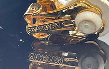 Load image into Gallery viewer, Authentic Swarovski Women's Gold-Tone Pavé Earrings
