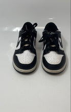 Load image into Gallery viewer, Nike Boys Dunk Low White Black Leather Lace-Up Sneakers Shoes Size 2.5Y
