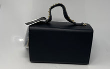 Load image into Gallery viewer, Soulfina Womens Black Glitter Top Handle Detachable Strap Crossbody Bag w/ Tags
