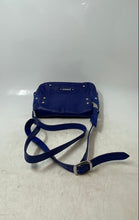 Load image into Gallery viewer, B. Makowsky Womens Blue Leather Adjustable Strap Shoulder Crossbody Handbag

