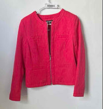 Load image into Gallery viewer, Karl Lagerfeld Womens Red Long Sleeve Crew Neck Front Full-Zipper Jacket Size 6
