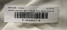 Load image into Gallery viewer, Brooks Brothers Mens Beige Cotton Short Sleeve Slim Fit Polo Shirt Size XL
