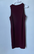 Load image into Gallery viewer, Nine West Womens Burgundy Ribbed Sleeveless Sweater Dress Size Large
