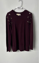 Load image into Gallery viewer, Michael Kors Womens Wine Crew-Neck Long Sleeve Pullover Sweater Size L

