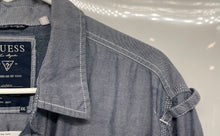 Load image into Gallery viewer, Guess Mens Blue Cotton Long Sleeve Collared Button-Up Shirt Size XXL
