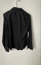 Load image into Gallery viewer, Banana Republic Womens Black Long Sleeve Non-Iron Button-Up Shirt Size 14
