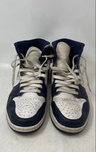 Load image into Gallery viewer, Nike Mens Air Jordan 1 Mid 554724-174 Navy Blue White Sneakers Shoes Size 11
