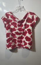 Load image into Gallery viewer, Jones New York Womens Red White Short Sleeve Blouse Top Size Medium
