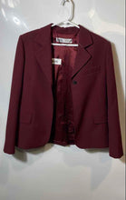 Load image into Gallery viewer, Zara Womens Burgundy Long Sleeve Notch Lapel Single-Breasted Blazer Size S

