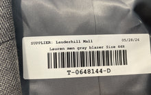 Load image into Gallery viewer, Lauren Ralph Lauren Mens Gray Long Sleeve Notch Lapel Two-Button Blazer Size 44R
