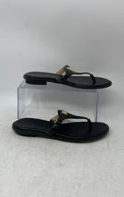 Load image into Gallery viewer, Michael Kors Womens Black Logo Emblem T-Strap Flat Thong Sandals Size 7M
