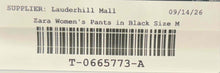 Load image into Gallery viewer, Zara Womens Black Faux Leather Flat Front Straight Leg Trouser Pants Size 4
