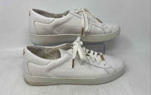 Load image into Gallery viewer, Michael Kors Mens Colby White Monogram Leather Lace-Up Sneaker Shoes Size 10M
