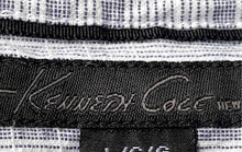 Load image into Gallery viewer, Kenneth Cole Mens Gray Short Sleeve Collared Button-Up Shirt Size Large
