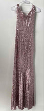 Load image into Gallery viewer, B. Darlin Womens Pink Sequin Off The Shoulder Evening Maxi Dress Size 1/2
